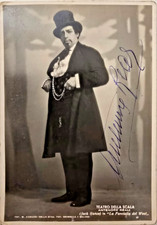 Cartolina autografata Antenore Reali – Teatro alla Scala “La Fanciulla del West"