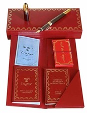 CARTIER STILOGRAFICA M-MUST DE CARTIER COUGAR 1992, TITANIO E ORO,PENNINO IN ORO