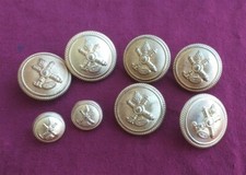 Lotto completo di bottoni d'epoca M34/48 per cappotto Carristi R.E. - E.I.