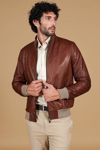 Arienzo bomber vera pelle - bomber,