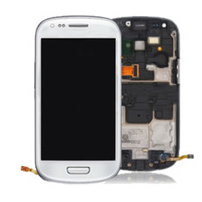 Display completo con frame e tasto home colore bianco Samsung GT-I8200 Galaxy S3