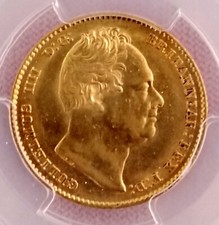 STERLINA ORO GULIELMUS IIII 1833 (WILLIAM) GOLD SOVEREIGN - PCGS AU58