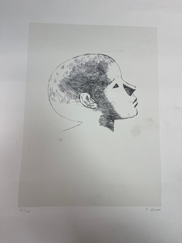 Litografia volto viso - litografia,