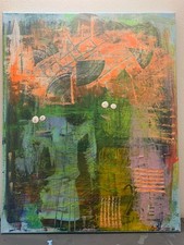 Quadro astratto 40x50 cm acrilico su tela VEDI di Cacace Antonio 