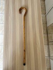 Bastone da passeggio vintage in legno con  Manico lavorato a mano