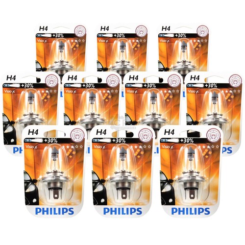 10x philips vision 12v - philips, h4