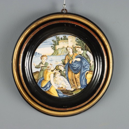 Tondo antico maiolica mosè - tondo,