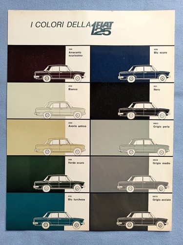 Colori della fiat 125 - colori,