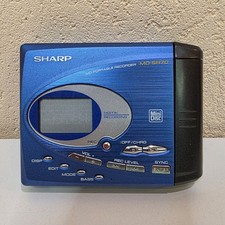 Minidisc Registratore portatile Sharp MD-SR70 blu vintage funzionante