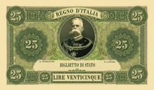 Lire 25 Regno d'Italia -