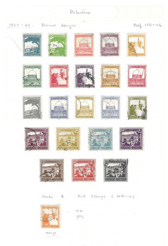 Francobolli palestina 1927 - palestina, 1927-32