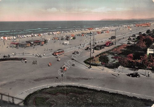 Cartolina rimini spiaggia - cartolina, 1953