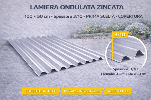 Lamiera ondulata zincata - lamiera,