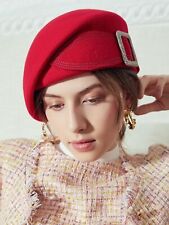 Berretto in feltro di lana cappelli fascinator da donna tea party matrimonio portapillole cappello con fiocco