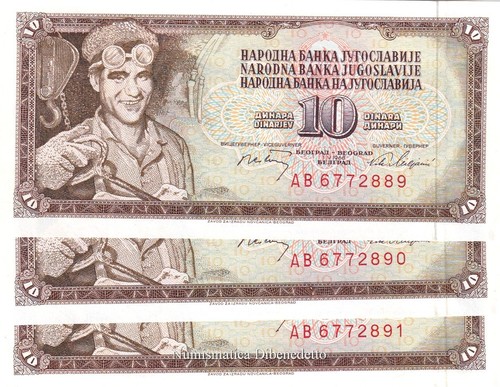 Jugoslavia lotto 3 - jugoslavia, banconote