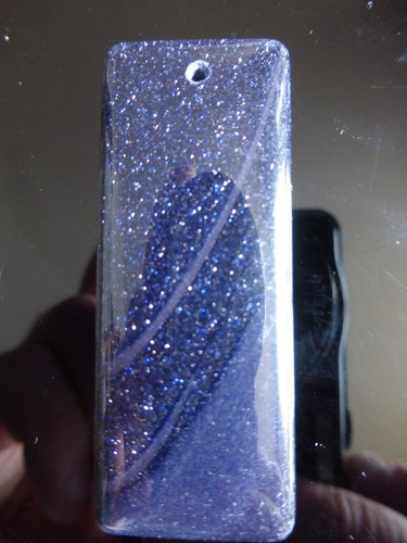 Pendentif rectangle blue - en,