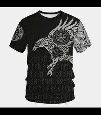 t shirt uomo manica corta bianco nero tribal acquila 2 XL , 116 cm busto, estate