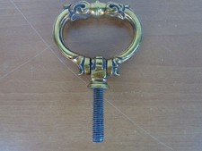 vecchia MANIGLIA POMO per porta in OTTONE BRONZO con perno stile antico d'epoca