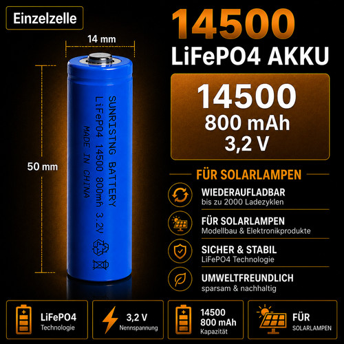 Ifr 14500 800 mah - ifr, v