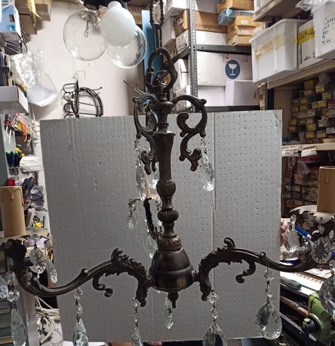 Lampadario vintage con gocce - lampadario,