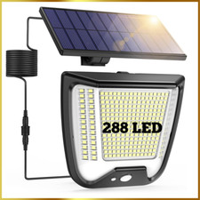 Faretto con Panello Solare 288 Luci LED Lampada Solare con Sensore di Movimento