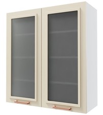 Pensile cucina XL Livorno 90x96cm inserto vetro opaco colore a scelta LI-W4S/90