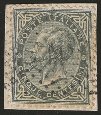 1863 Regno d'Italia 5 c. De La