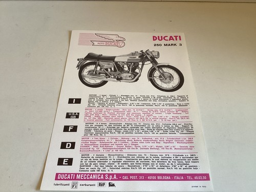 Ducati pagina depliant 250