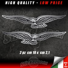 2 adesivi AQUILA MOTO GUZZI stickers eagle ARGENTO nero GRISO CALIFORNIA CMG003