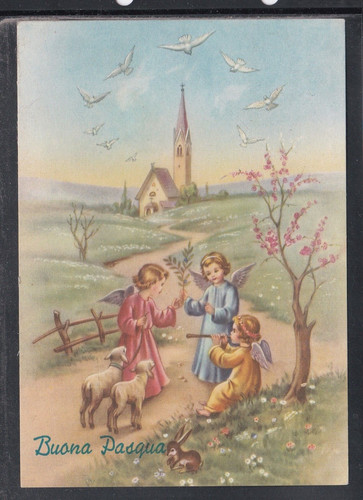Cartolina buona pasqua - cartolina,
