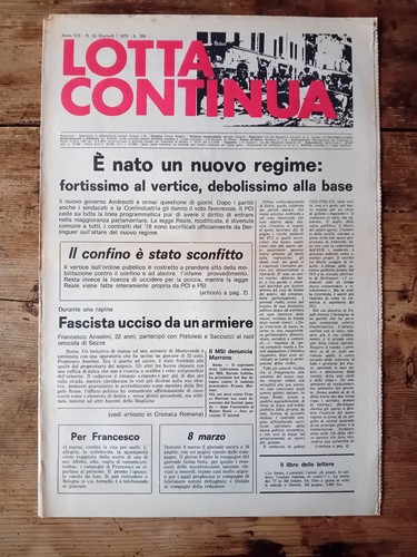 Giornale lotta continua - lotta,
