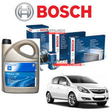 KIT TAGLIANDO FILTRI BOSCH + OLIO OPEL CORSA D 1.2 1.4 BENZINA GPL DAL 2006-2014