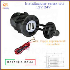 Presa femmina per accendisigari con cavo doppia usb auto universale moto 12V 24V