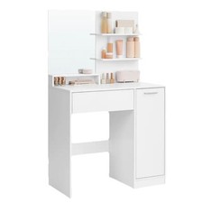 Coiffeuse Miroir Meuble  Table Rangement Chambre Maquillage Dressing Table