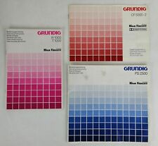 LOTTO 3 BROCHURE ORIGINALI GRUNDIG R-1000 / CF-5000/PS 2500 - IT/FR/TED