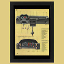 Anni ' 80  * Pubblicità Originale "Fiat, Uno45 Scheda Cruscotto” Cornice