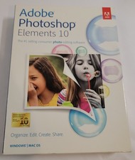 Adobe Photoshop Elements 10 per PC, Mac nuovo sigillato, software mai aperto nuovo con scatola
