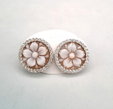 Orecchini donna cammeo fiore