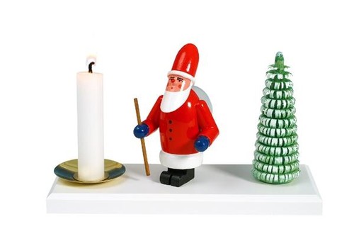 Portacandele babbo natale con - portacandele,