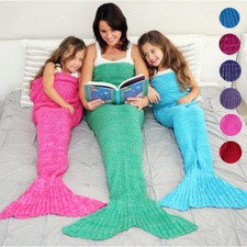 COPERTA A FORMA DI CODA DI SIRENA VARI COLORI E MISURE SOFT RELAX RISCALDA PIEDI