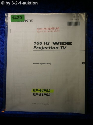 Sony manuale 44ps2 51ps2 - sony,