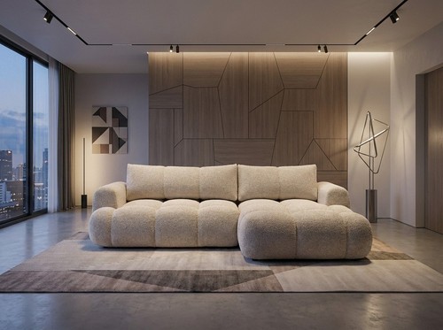 Divano letto forma l - a, di