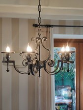 Lampadario In Ferro Battuto