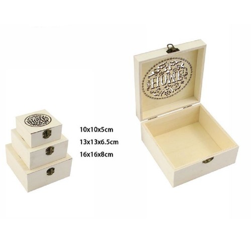 Set scatole legno - set, 3