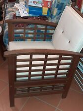 SEDIA GIARDINO LEGNO OTTIME CONSIZIONI SEMPRE IN CASA PULITA Con cuscino doppio