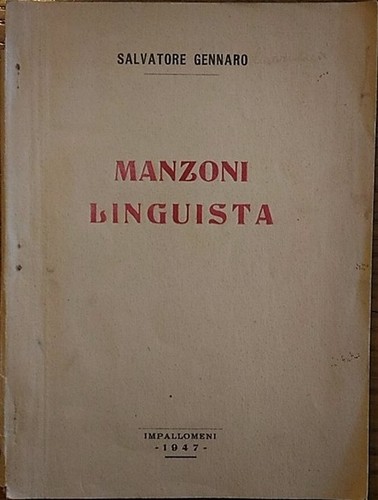 Manzoni linguista autografato - manzoni, (autografato