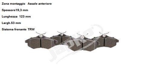 Kit pastiglie freno ant - kit,