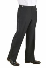 Pantalone smoking nero piatto
