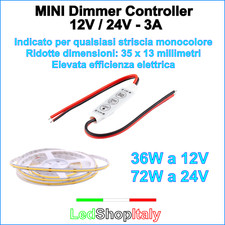 Dimmer interruttore Controller Varialuce effetti luminosi per strip led 12/24V