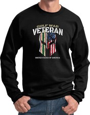 Felpa Pullover Elmetto USA Guerra del Golfo Veterano Distressed